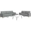 Sofa Sofos komplektas su pagalvėmis/pakoja, 3 dalių, taupe, audinys