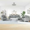 Sofa Sofos komplektas su pagalvėmis/pakoja, 4 dalių, taupe, audinys