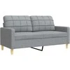 Sofa Sofos komplektas su pagalvėmis/pakoja, 3 dalių, taupe, audinys