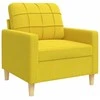 Sofa Sofos komplektas su pagalvėmis/pakoja, 4 dalių, geltonas