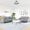 Sofa Sofos komplektas su pagalvėmis/pakoja, 3 dalių, taupe, audinys