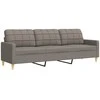 Sofa Sofos komplektas su pagalvėmis/pakoja, 4 dalių, taupe, audinys