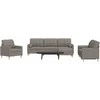 Sofa Sofos komplektas su pagalvėmis/pakoja, 4 dalių, taupe, audinys