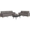 Sofa Sofos komplektas su pakoja, 3 dalių, taupe, audinys