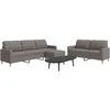 Sofa Sofos komplektas su pakoja, 3 dalių, taupe, audinys