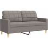 Sofa Sofos komplektas su pakoja, 3 dalių, taupe, audinys