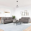 Sofa Sofos komplektas su pakoja, 3 dalių, taupe, audinys