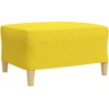 Sofa Sofos komplektas su pakoja, 4 dalių, geltonas, audinys