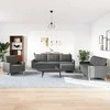 Sofa Sofos komplektas su pakoja, 4 dalių, pilkas, audinys