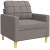 Sofa Sofos komplektas su pakoja, 4 dalių, taupe, audinys