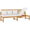 Sofa su kreminėmis pagalvėlėmis, 200x60x75cm, akacijos masyvas
