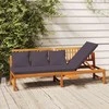 Sofa su pilkomis pagalvėlėmis, 200x60x75cm, akacijos masyvas