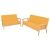Sofa Sofos komplektas, 2 d., audinys, geltonas