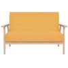 Sofa Sofos komplektas, 2 d., audinys, geltonas