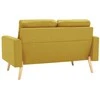 Sofa Sofos komplektas, 2 dalių, geltonas, audinys (288699+288709)