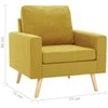Sofa Sofos komplektas, 2 dalių, geltonas, audinys (288699+288709)