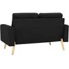 Sofa Sofos komplektas, 2 dalių, juodas, audinys (288702+288712)