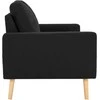 Sofa Sofos komplektas, 2 dalių, juodas, audinys (288702+288712)