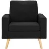 Sofa Sofos komplektas, 2 dalių, juodas, audinys (288702+288712)