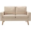 Sofa Sofos komplektas, 2 dalių, kreminis, audinys (288696+288706)