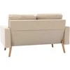 Sofa Sofos komplektas, 2 dalių, kreminis, audinys (288696+288706)