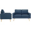 Sofa Sofos komplektas, 2 dalių, mėlynas, audinys (288697+288707)