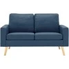 Sofa Sofos komplektas, 2 dalių, mėlynas, audinys (288697+288707)