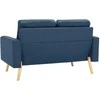 Sofa Sofos komplektas, 2 dalių, mėlynas, audinys (288697+288707)