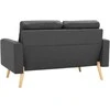 Sofa Sofos komplektas, 2 dalių, tamsiai pilkos spalvos, audinys