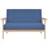 Sofa Sofos komplektas, 2d., audinys, mėlynas