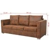 Sofa Sofos komplektas, 2d., dirbtinė zomšos oda