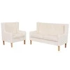 Sofa Sofos komplektas, 2vnt., audinys, kreminė balta