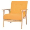 Sofa Sofos komplektas, 3 dalių, audinys, geltonos spalvos
