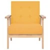 Sofa Sofos komplektas, 3 dalių, audinys, geltonos spalvos