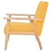 Sofa Sofos komplektas, 3 dalių, geltonos spalvos, audinys