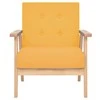 Sofa Sofos komplektas, 3 dalių, geltonos spalvos, audinys