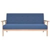 Sofa Sofos komplektas, 3 dalių, mėlynos spalvos, audinys