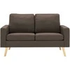 Sofa Sofos komplektas, 3 dalių, rudas, audinys (288695+288705)
