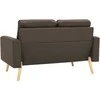 Sofa Sofos komplektas, 3 dalių, rudas, audinys (288695+288705)