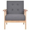 Sofa Sofos komplektas, 3 dalių, tamsiai pilkos spalvos, audinys