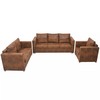 Sofa Sofos komplektas, 3d., dirbt. zomšos oda