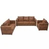 Sofa Sofos komplektas, 3d., dirbt. zomšos oda