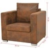 Sofa Sofos komplektas, 3d., dirbt. zomšos oda