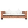 Sofa Sofos komplektas su pagalvėlėmis, 2d., natūr. spalvos, ratanas