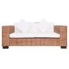 Sofa Sofos komplektas su pagalvėlėmis, 2d., natūr. spalvos, ratanas