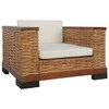 Sofa Sofos komplektas su pagalvėlėmis, 2d., rudos sp., nat. ratanas