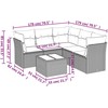 Sofa Sofos komplektas su pagalvėlėmis, 6 dalių, smėlio, poliratanas