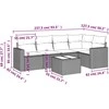 Sofa Sofos komplektas su pagalvėlėmis, 6 dalių, smėlio, poliratanas