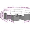 Sofa Sofos komplektas su pagalvėlėmis, 6 dalių, smėlio, poliratanas