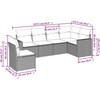 Sofa Sofos komplektas su pagalvėlėmis, 6 dalių, pilkas, poliratanas